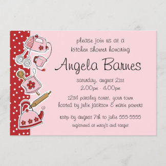 Retro Kitchen Wedding Shower Invitations
