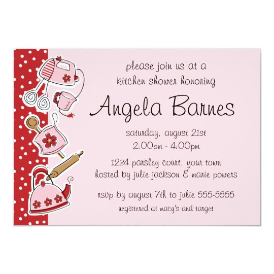 Retro Kitchen Wedding Shower Invitations Zazzle