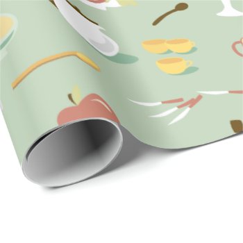 Retro Kitchen Wrapping Paper by Youbeaut at Zazzle