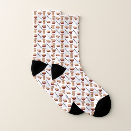 Retro Kitchenware Cooking Pattern Socks