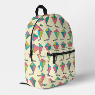 Retro Kite Pattern Printed Backpack