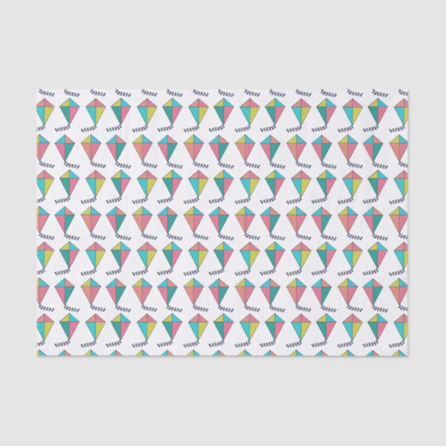 Retro Kite Pattern Tissue Paper (Front)