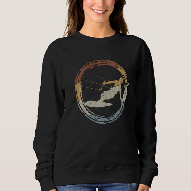 Retro Kitesurfer & Surfer  Kitesurfing & Surfing Sweatshirt (Front)