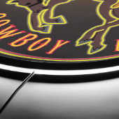 Retro Kitsch 1950s Neon Look Western Cowboy LED Sign (Edge)