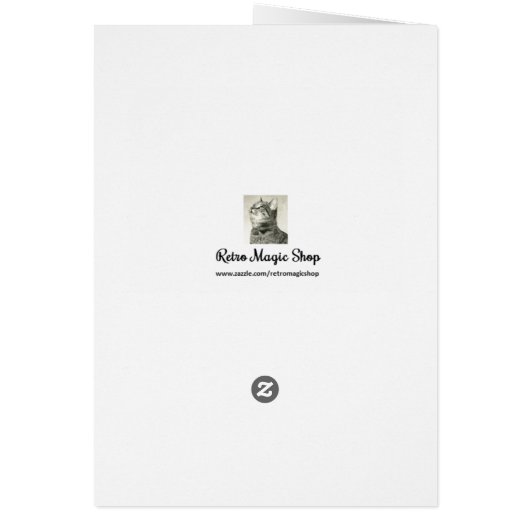 Retro Kitten Christmas Greeting Card (Back)