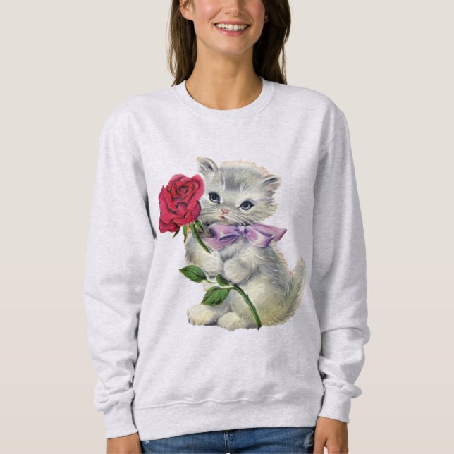 Retro Kitten Sweatshirt (Front)