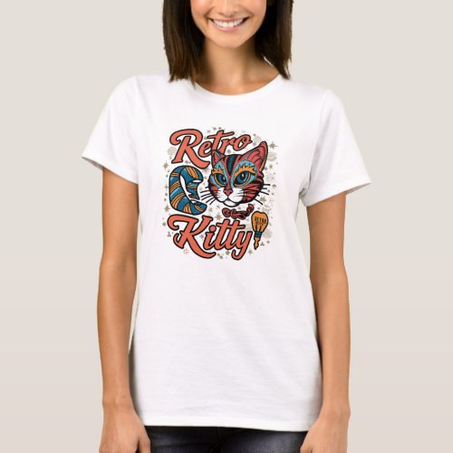 Retro Kitty Vintage Vibes T_Shirt