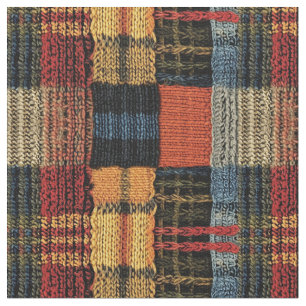 Retro Knit Patchwork - Cozy Autumn Boho Vintage Fabric