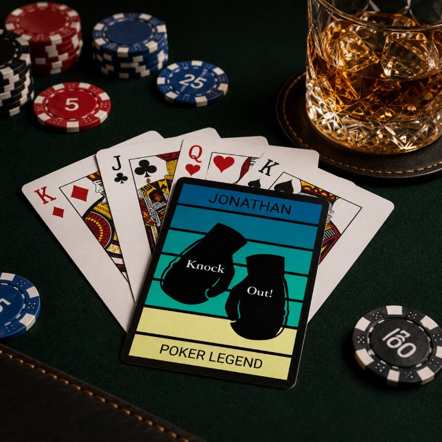 Retro Knock Out Poker Legend Custom Cards (Personalize with the Poker Legend's name.  Change 'Poker Legend' to something else if you wish.)