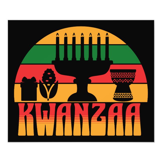 Retro Kwanzaa Photo Print (Front)