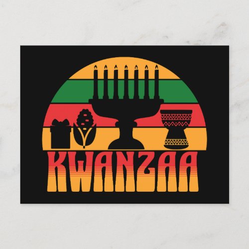 Retro Kwanzaa Postcard