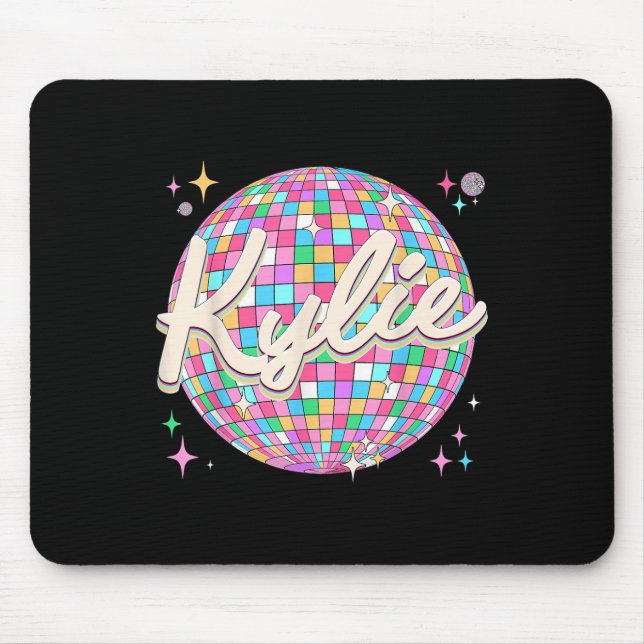 Retro Kylie First Name I Love Kylie Personalized D Mouse Pad (Front)