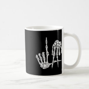 Retro La Hands Skeleton Los Angeles Hand Sign Hall Coffee Mug