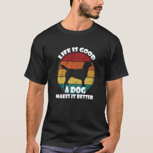 Retro Lab Labrador Retriever Black Lab Mom Or Dad T-Shirt