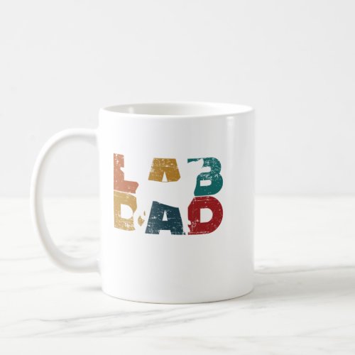 Retro Lab Lover Labrador Black Lab Dad Lab Lover  Coffee Mug