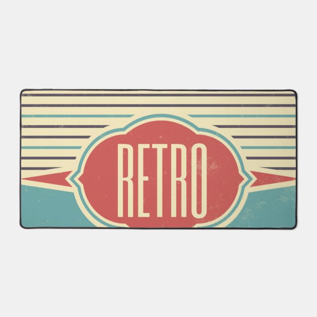 Retro Label Designer Desk Mat (Front)