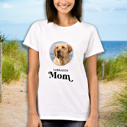 Retro Labrador MOM Personalize Dog Lover Pet Photo T-Shirt