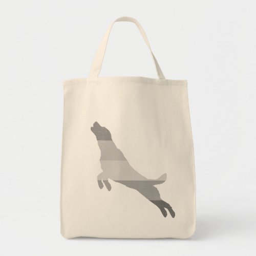 RETRO Labrador Retriever Tote Bag Grayscale