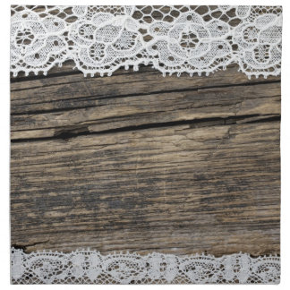 retro lace on the wooden background cloth napkin