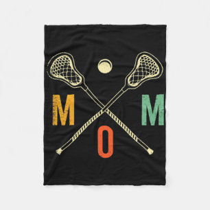 Retro Lacrosse Mom Lax Mom Lax Player Team Sports Fleece Blanket