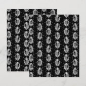 Retro Ladybug Art Print Pattern Ladybugs on Black (Front/Back)