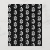 Retro Ladybug Art Print Pattern Ladybugs on Black (Back)