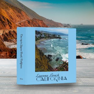 Retro Laguna Beach CA Travel Poster Scrapbook