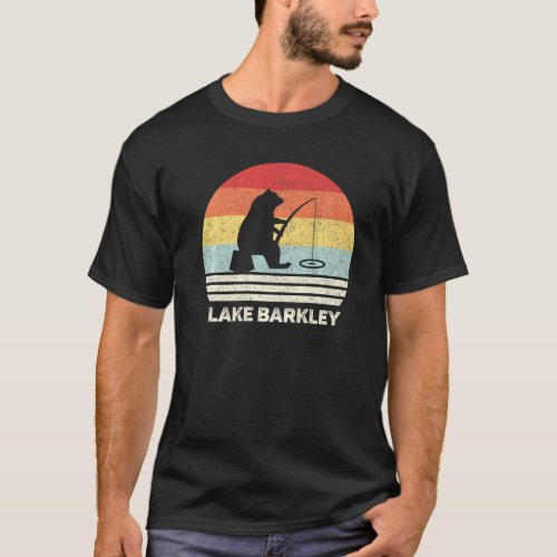 Retro Lake Barkley Kentucky Bear Fishing For Fishe T_Shirt