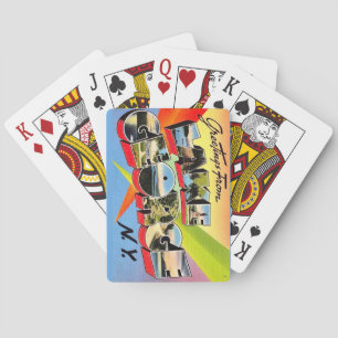 Retro Lake George Postcard Playing Cards