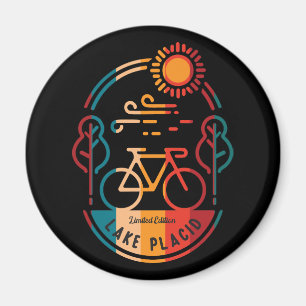 Retro Lake Placid Bike Trail Magnet