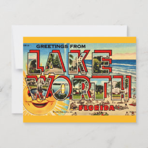 Retro Lake Worth Florida Postcard