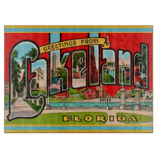 Retro Lakeland Florida Cutting Board