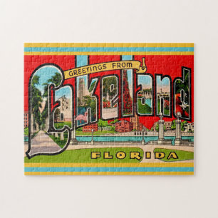 Retro Lakeland Florida Jigsaw Puzzle