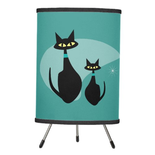 Retro Lamp CUSTOM COLOR Atomic Age Black Cats 