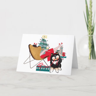 RETRO LAPPY HOLIDAYS  Finnish Lapphund Art cards
