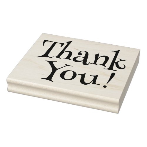 Retro Large Thank You Rubber Stamp