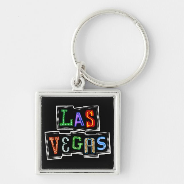Retro Las Vegas Neon Keychain (Front)