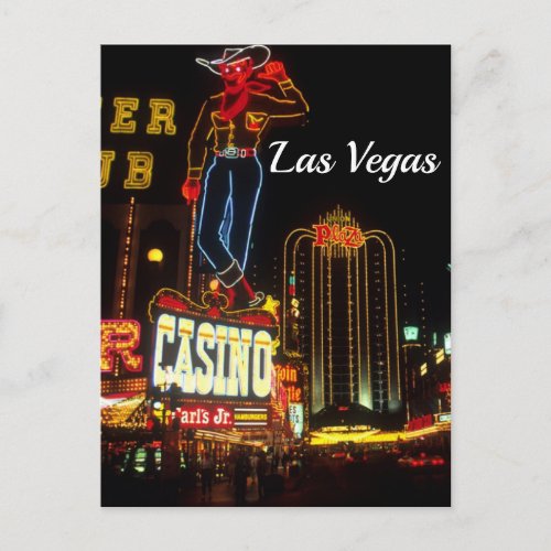 Retro Las Vegas Neon Signs vintage travel Postcard
