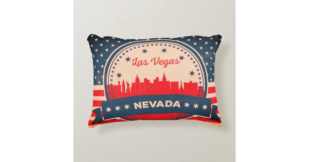 Las Vegas Skyline Throw Pillow 