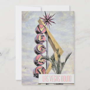 Retro Las Vegas Nevada Stylish Vintage Vegas Strip Invitation