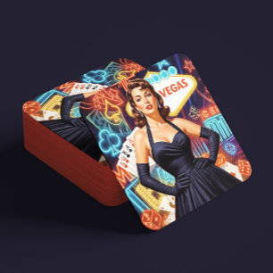 Retro Las Vegas Pin-up Beverage Coaster