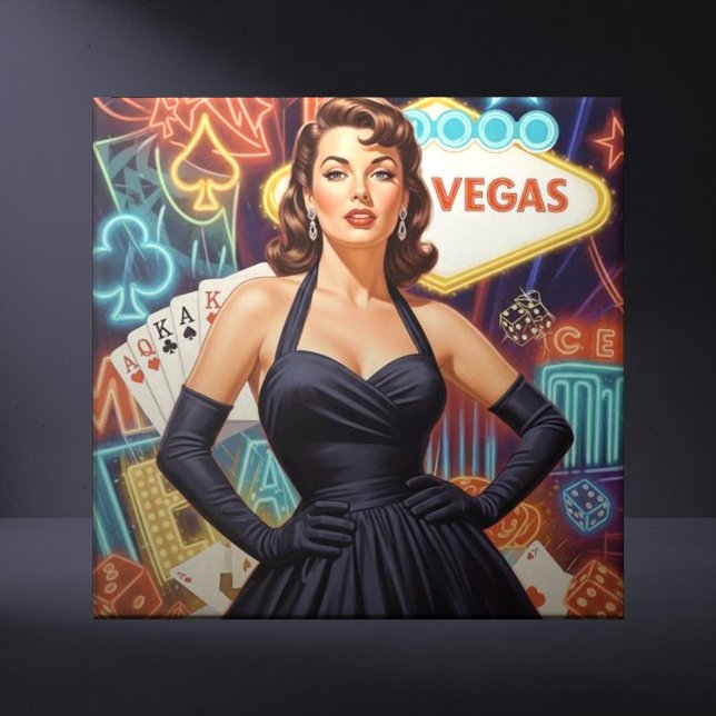 Retro Las Vegas Pin-up Ceramic Tile (Creator Uploaded)