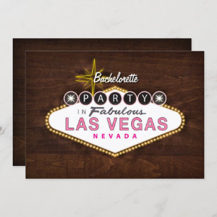 Retro Las Vegas Sign Bachelorette Party Invitation