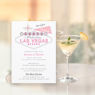 Retro Las Vegas Sign Bachelorette Party Invitation