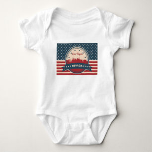 Retro Las Vegas Skyline Baby Bodysuit