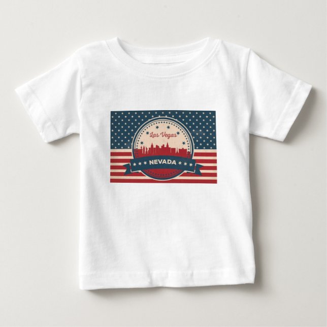 Retro Las Vegas Skyline Baby T-Shirt (Front)