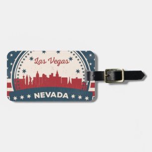 Retro Las Vegas Skyline Luggage Tag