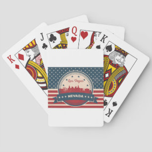 Retro Las Vegas Skyline Poker Cards