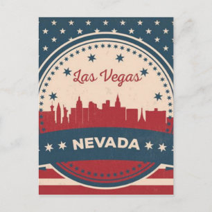 Retro Las Vegas Skyline Postcard