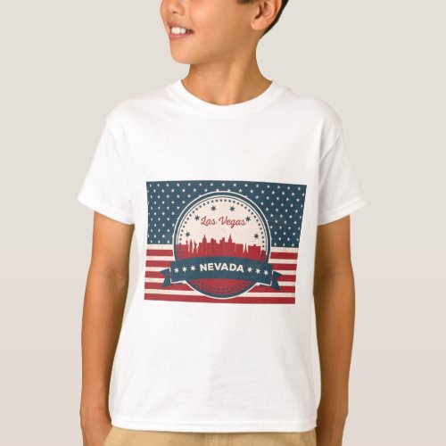 Retro Las Vegas Skyline T_Shirt